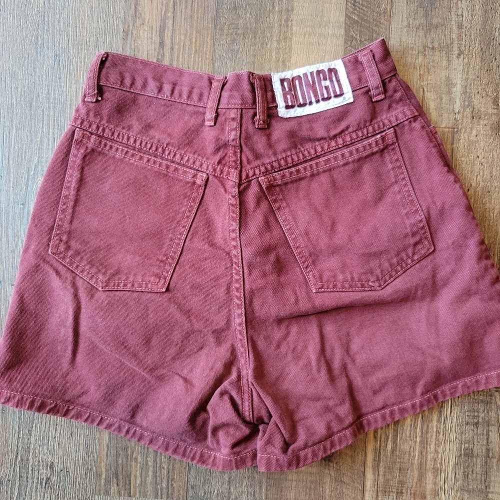Vintage 90s Y2K BONGO Red High Waist Jean Shorts - Picture 3 of 9
